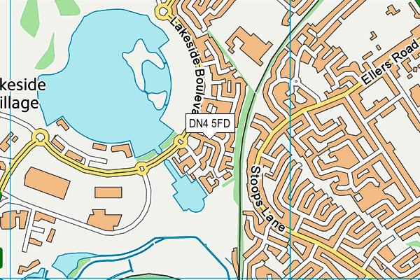 DN4 5FD map - OS VectorMap District (Ordnance Survey)