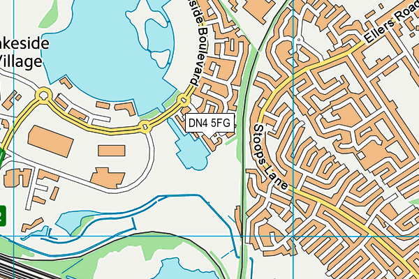 DN4 5FG map - OS VectorMap District (Ordnance Survey)