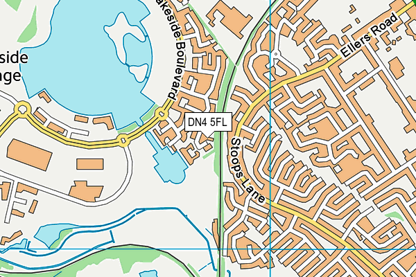 DN4 5FL map - OS VectorMap District (Ordnance Survey)