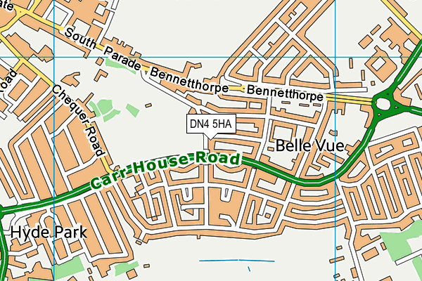 DN4 5HA map - OS VectorMap District (Ordnance Survey)