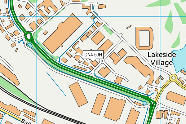 DN4 5JH map - OS VectorMap District (Ordnance Survey)