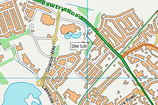 DN4 5JN map - OS VectorMap District (Ordnance Survey)