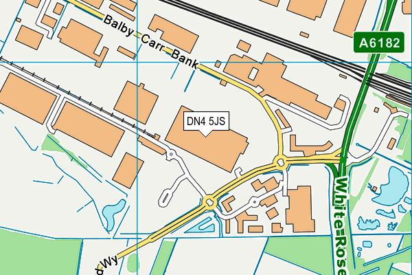 DN4 5JS map - OS VectorMap District (Ordnance Survey)