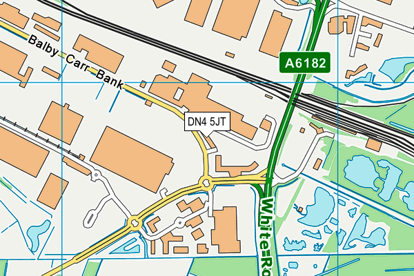 DN4 5JT map - OS VectorMap District (Ordnance Survey)