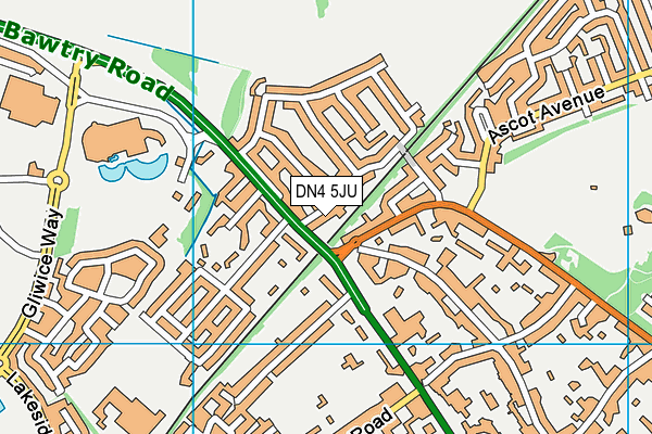 DN4 5JU map - OS VectorMap District (Ordnance Survey)