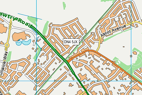 DN4 5JX map - OS VectorMap District (Ordnance Survey)