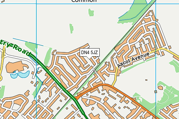 DN4 5JZ map - OS VectorMap District (Ordnance Survey)