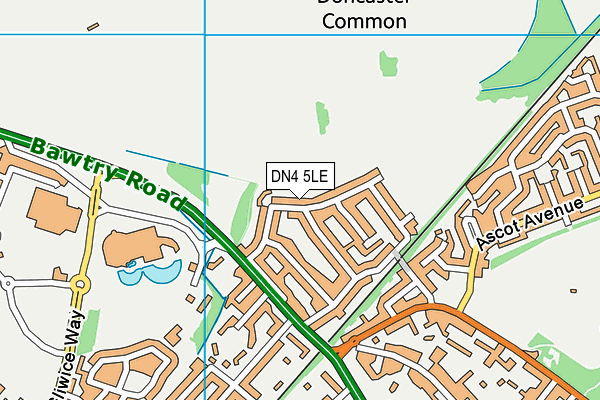 DN4 5LE map - OS VectorMap District (Ordnance Survey)