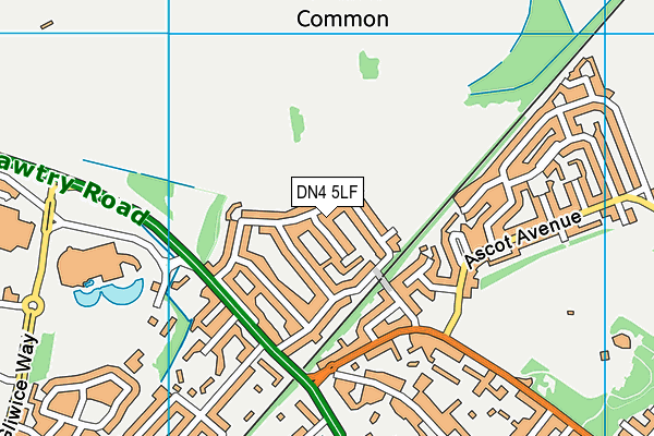 DN4 5LF map - OS VectorMap District (Ordnance Survey)