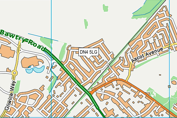 DN4 5LG map - OS VectorMap District (Ordnance Survey)