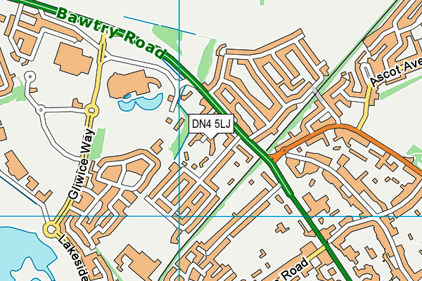 DN4 5LJ map - OS VectorMap District (Ordnance Survey)