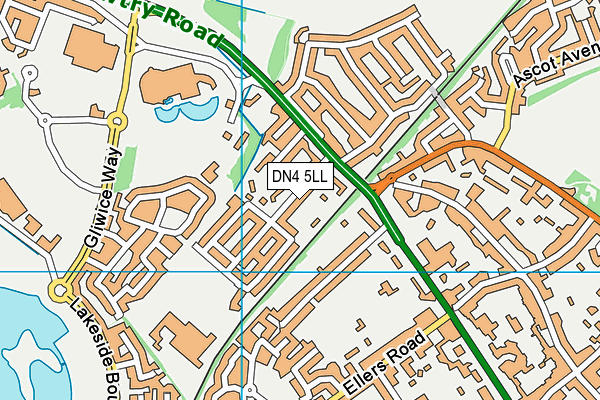 DN4 5LL map - OS VectorMap District (Ordnance Survey)