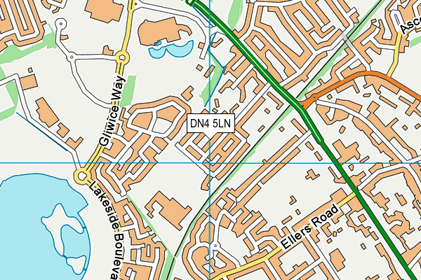 DN4 5LN map - OS VectorMap District (Ordnance Survey)