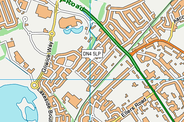 DN4 5LP map - OS VectorMap District (Ordnance Survey)