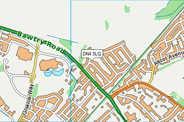 DN4 5LQ map - OS VectorMap District (Ordnance Survey)