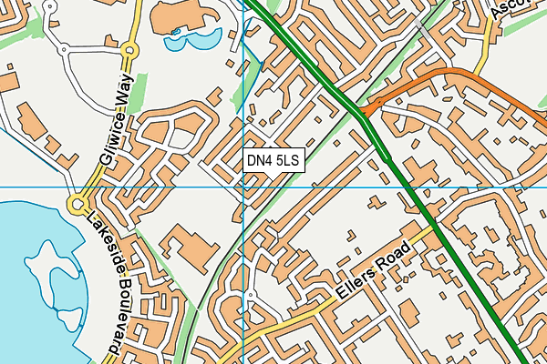 DN4 5LS map - OS VectorMap District (Ordnance Survey)