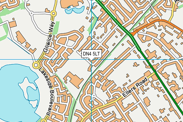 DN4 5LT map - OS VectorMap District (Ordnance Survey)