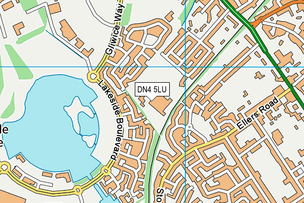 Hall Cross Academy Lower Site map (DN4 5LU) - OS VectorMap District (Ordnance Survey)
