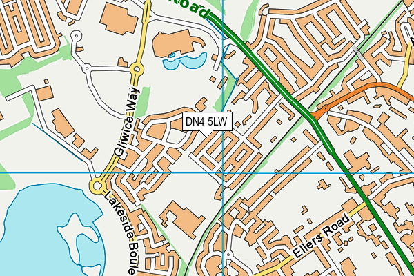 DN4 5LW map - OS VectorMap District (Ordnance Survey)