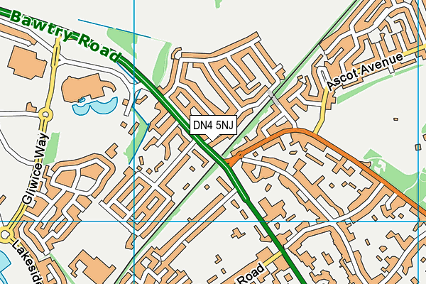 DN4 5NJ map - OS VectorMap District (Ordnance Survey)