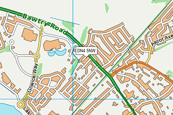 DN4 5NW map - OS VectorMap District (Ordnance Survey)