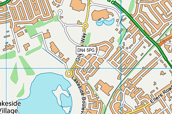 DN4 5PG map - OS VectorMap District (Ordnance Survey)