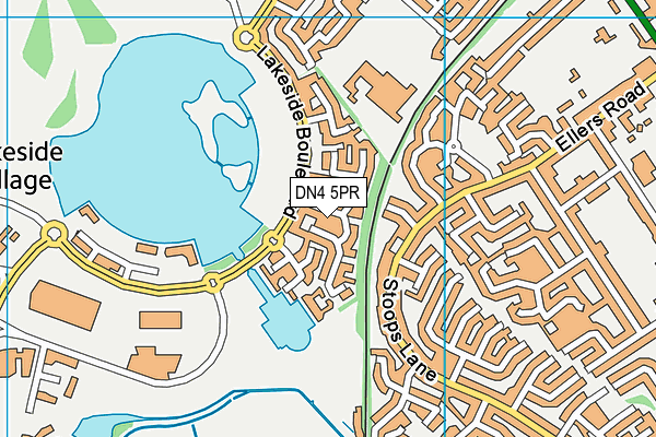 DN4 5PR map - OS VectorMap District (Ordnance Survey)