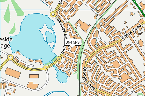 DN4 5PS map - OS VectorMap District (Ordnance Survey)