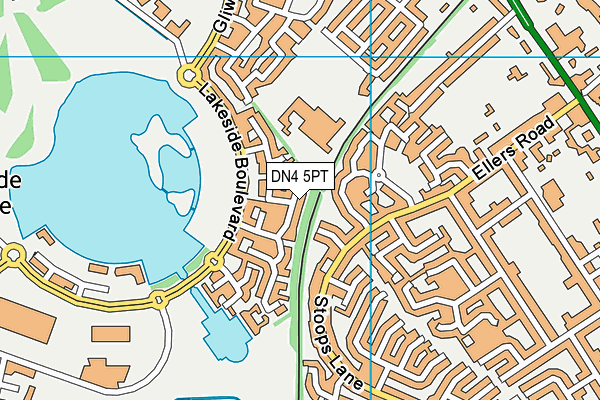 DN4 5PT map - OS VectorMap District (Ordnance Survey)