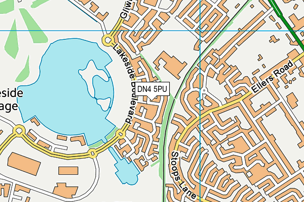 DN4 5PU map - OS VectorMap District (Ordnance Survey)