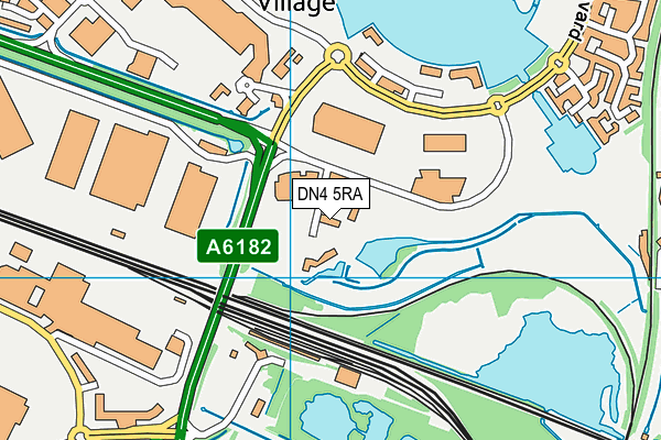 DN4 5RA map - OS VectorMap District (Ordnance Survey)