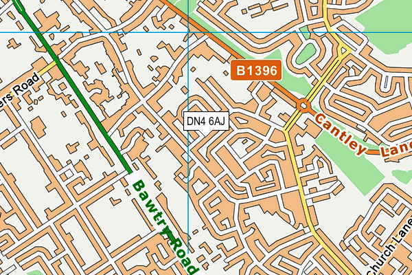 DN4 6AJ map - OS VectorMap District (Ordnance Survey)