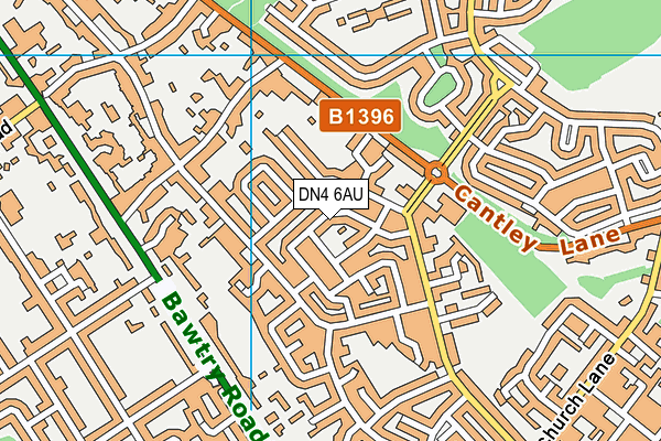 DN4 6AU map - OS VectorMap District (Ordnance Survey)