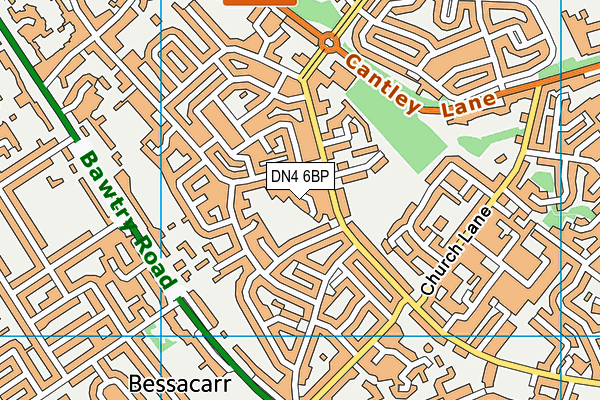 DN4 6BP map - OS VectorMap District (Ordnance Survey)