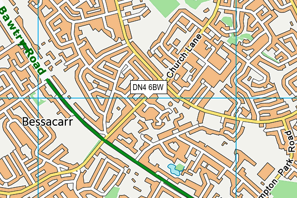 DN4 6BW map - OS VectorMap District (Ordnance Survey)