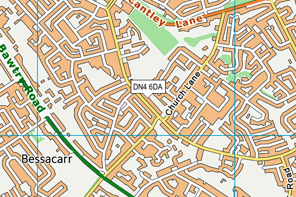 DN4 6DA map - OS VectorMap District (Ordnance Survey)