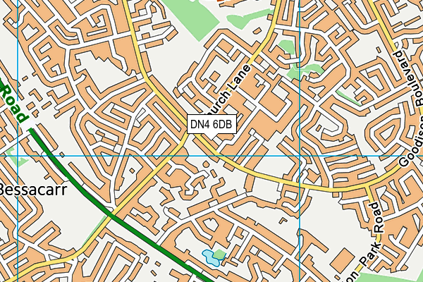 DN4 6DB map - OS VectorMap District (Ordnance Survey)