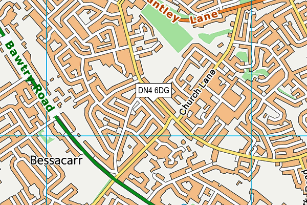 DN4 6DG map - OS VectorMap District (Ordnance Survey)