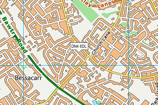 DN4 6DL map - OS VectorMap District (Ordnance Survey)