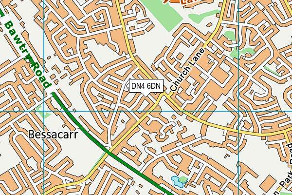 DN4 6DN map - OS VectorMap District (Ordnance Survey)
