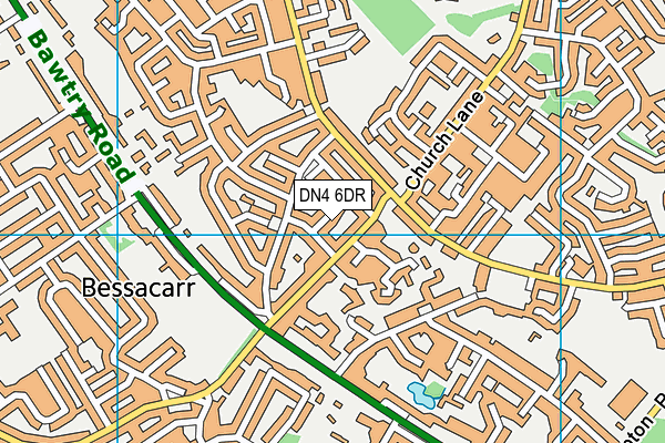 DN4 6DR map - OS VectorMap District (Ordnance Survey)