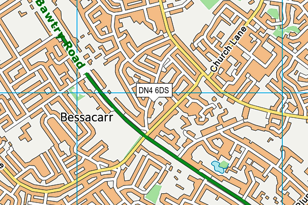 DN4 6DS map - OS VectorMap District (Ordnance Survey)