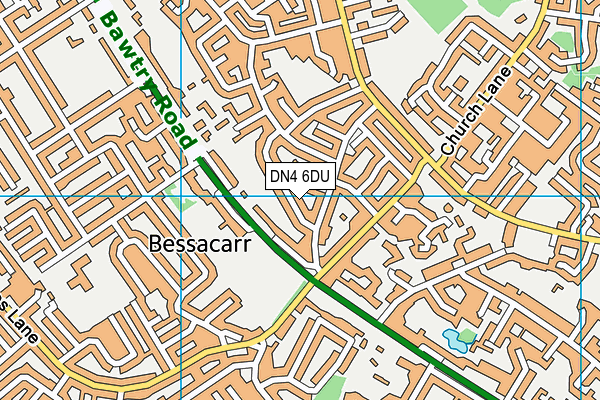 DN4 6DU map - OS VectorMap District (Ordnance Survey)