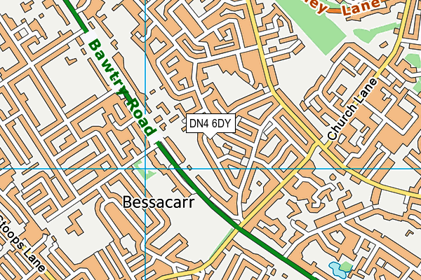 DN4 6DY map - OS VectorMap District (Ordnance Survey)