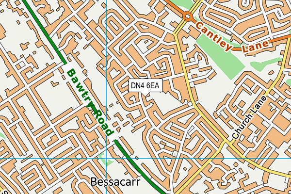 DN4 6EA map - OS VectorMap District (Ordnance Survey)