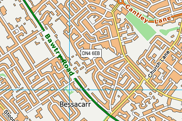 DN4 6EB map - OS VectorMap District (Ordnance Survey)