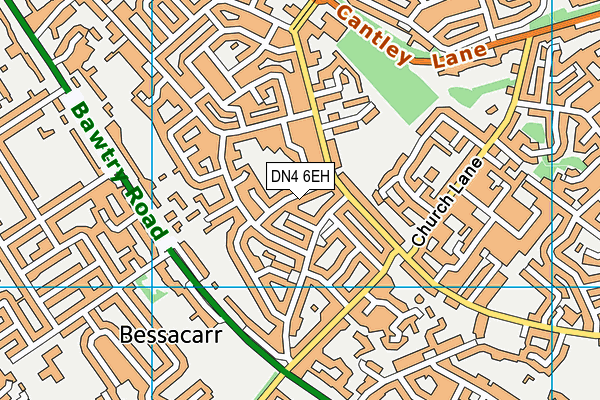 DN4 6EH map - OS VectorMap District (Ordnance Survey)