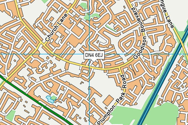 DN4 6EJ map - OS VectorMap District (Ordnance Survey)