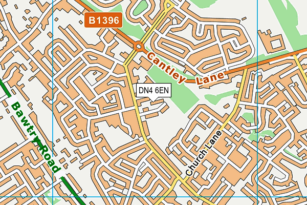 DN4 6EN map - OS VectorMap District (Ordnance Survey)