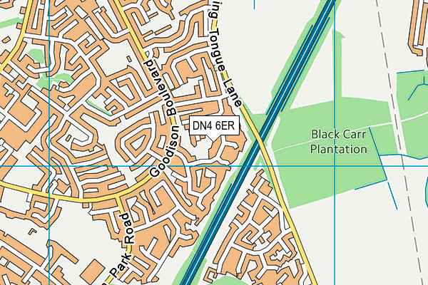 DN4 6ER map - OS VectorMap District (Ordnance Survey)